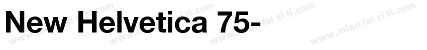 New Helvetica 75字体转换